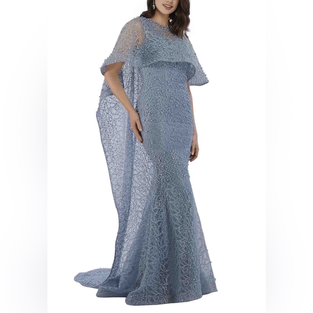 LARA Light Blue Lace Maxi Dress